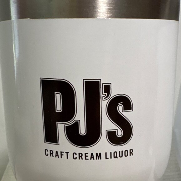 2 PJs Craft Cream Liquor Stainless Steel Insulated White Tumblers Clear Lids - Picture 4 of 10